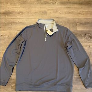 ❗️SALE❗️Peter Millar Gray Quarter-Zip Pullover